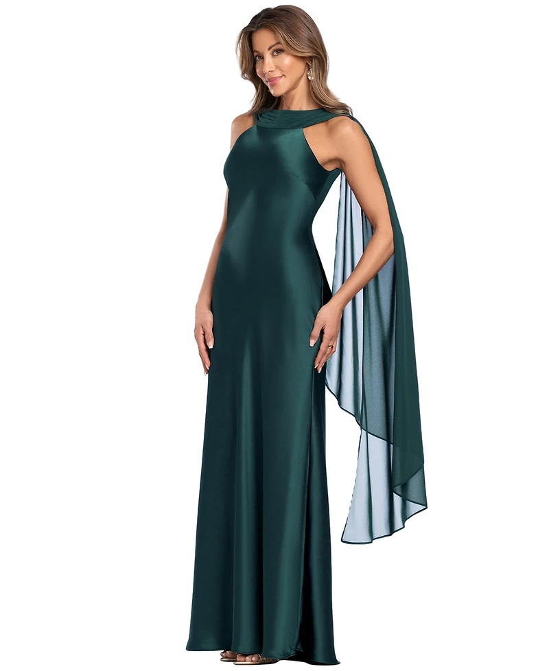Xscape Women's Halter Satin Gown