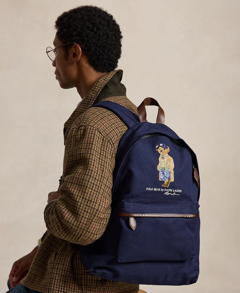 Polo Ralph Lauren Polo Bear Canvas Laptop-Compatible Backpack