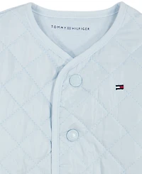 Tommy Hilfiger Baby Boys' Long Sleeve Quilted Jacket, Bodysuit, and Joggers, 3-Piece Set