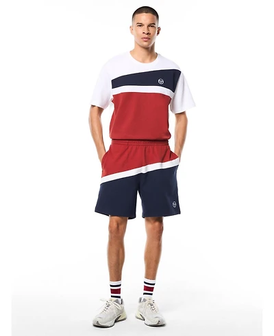 Sergio Tacchini Men's Affilato French-Terry Color-Block Shorts, 6" Inseam