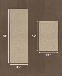 Laura Ashley Hi-Low Tufted Skid-Resistant 2-Piece Rug Set