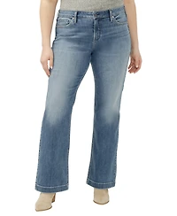 Silver Jeans Co. Plus Elyse Mid-Rise Cotton-Blend Bootcut