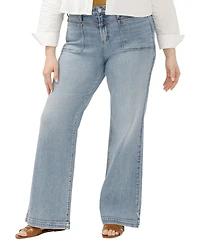 Silver Jeans Co. Plus Avery High-Rise Wide-Leg Denim Trouser