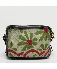 Pre-Owned Dolce & Gabbana Women's Lily Glam Quilted Floral Crossbody Bag