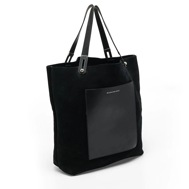 Pre-Owned Balenciaga Women's Suede and Leather Pocket Tote Bag
