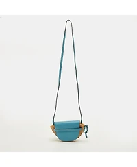 Pre-Owned Loewe Women's Gate Mini Raffia and Leather Shoulder Bag