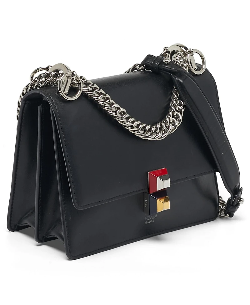 Pre-Owned Fendi Women's Kan I Mini Studded Leather Shoulder Bag
