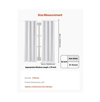 Slickblue Room Darkening Blackout Curtains, 2 Panel Grommet Drapes for Bedroom and Living Room
