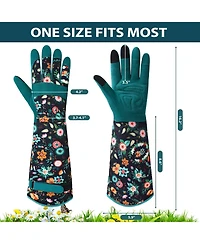 Xdovet Women Leather Garden Gloves Long Thorn-proof Grip Work