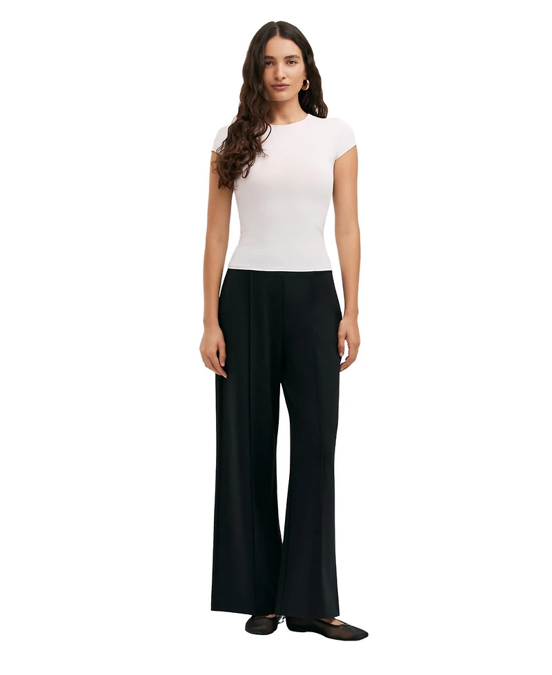 Finery London Women's Caryl Wide-Leg Ponte Jersey Trousers