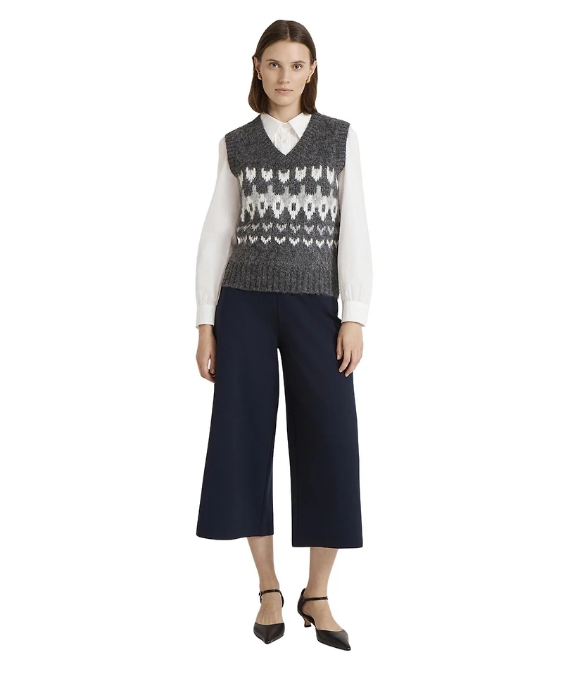 Finery London Women's Courtney Fair Isle V-Neck Sleeveless Sweater Vest