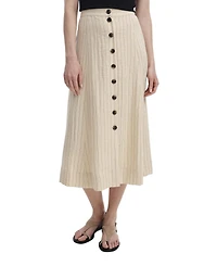Finery London Women's Frances Stripe Midi A-Line Skirt