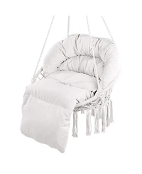 Slickblue Cotton Rope Hanging Hammock Chair for Patio Balcony Bedroom
