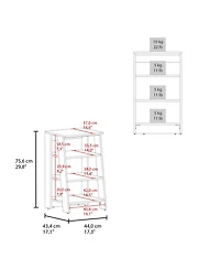 Fm Furniture McNeal freestanding bathroom shelf with open storage