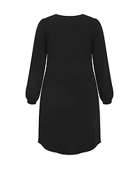 City Chic Women's Quiero Long Sleeve Midi Dress