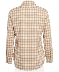 Burberry Women's Plaid Long-Sleeve Button-Up Shirt