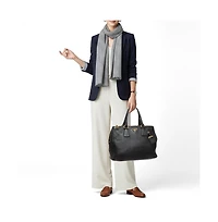 Pre-Owned Prada Women's Vitello Daino Double Zip Leather Tote