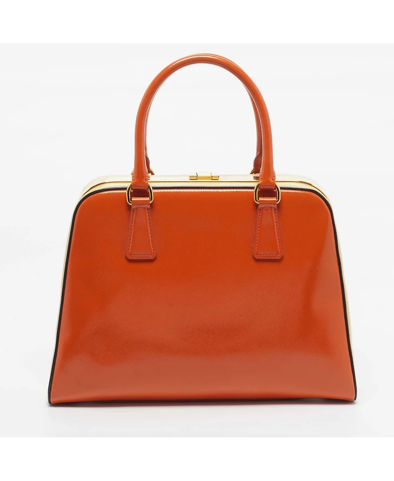 Pre-Owned Prada Women's Pyramid Frame Patent Leather Satchel