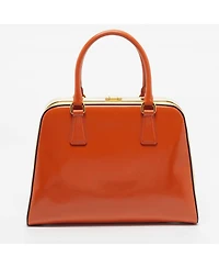 Pre-Owned Prada Women's Pyramid Frame Patent Leather Satchel