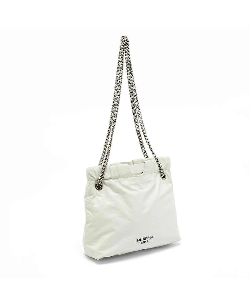 Pre-Owned Balenciaga Women's Crushed Leather Chain Shoulder Bag