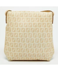 Pre-Owned Fendi Women's Zucchino Coated Canvas Messenger Bag
