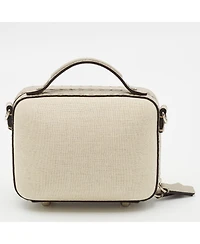 Pre-Owned Fendi Women's Mini Suitcase Canvas and Leather Shoulder Bag