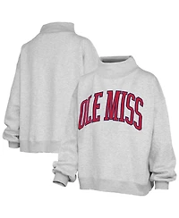 Pressbox Women's Ole Miss Rebels Nelson Oversized Mock-Neck Sweatshirt