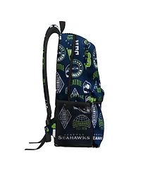 Outerstuff Boys' and Girls' Seattle Seahawks School Water-Bottle Sleeves Backpack and Lunchbox Set