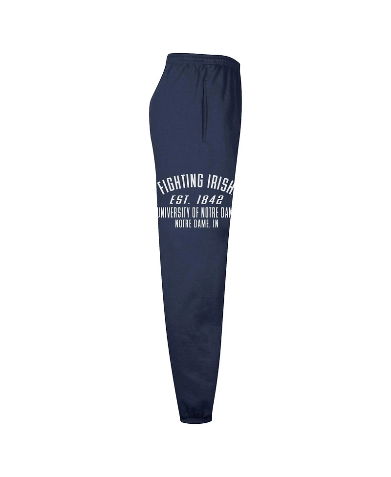 Champion Men's Navy Notre Dame Fighting Irish Powerblend Banded Fleece Sweatpants