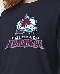 Champion Women's Colorado Avalanche Wordmark Lockup Screen-printed Long-Sleeve T-Shirt