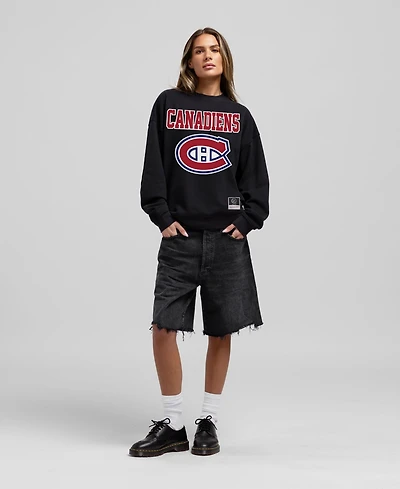 Mitchell & Ness Women's Montreal Canadiens Core Oversized Dropped-Shoulder Sweatshirt