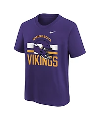 Nike Boys' and Girls' Minnesota Vikings Team Issue Crew Neck Screen-Print Graphics Cotton T-Shirt