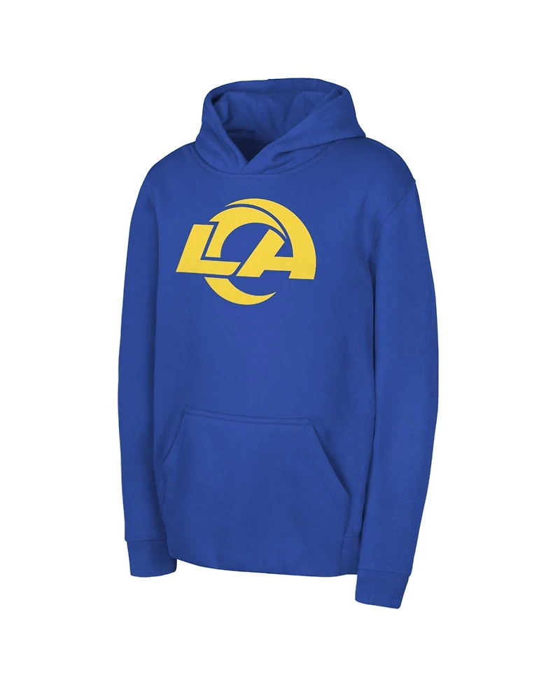 Outerstuff Boys' & Girls' 4-16 Los Angeles Rams Primary Logo Fleece Pullover Hoodie