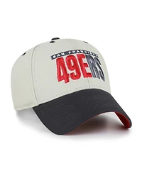 '47 Brand Men's Gray/Black San Francisco 49ers Half Block Text Mvp Adjustable Hat