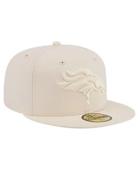New Era Men's Cream Denver Broncos Color Pack 59FIFTY Fitted Hat