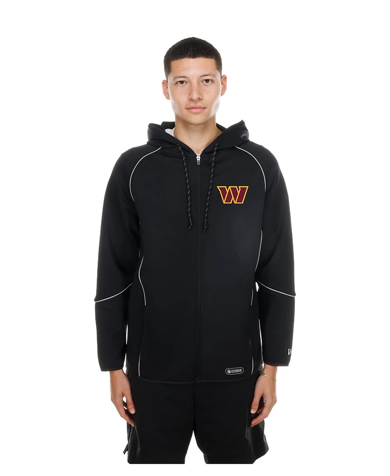 New Era Men's Washington Commanders Combine Authentic Raglan Full-Zip Hoodie