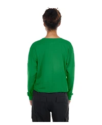 New Era Women's Philadelphia Eagles Cropped Oversized Long-Sleeve T-Shirt