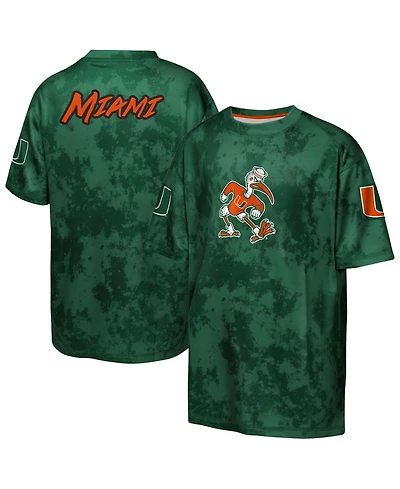 Outerstuff Big Boys and Girls Miami Hurricanes Off-Side Sublimated T-Shirt