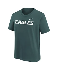 Nike Boys' and Girls' 4-16 Philadelphia Eagles Wordmark Screen-Print Graphics T-Shirt