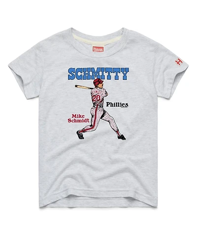 Homage Boys and Girls 4-16 Mike Schmidt Philadelphia Phillies Cooperstown Collection Tri-Blend Screen-Print T-Shirt