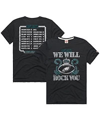 Homage Men's and Women's Charcoal Philadelphia Eagles 2026 Nfl Schedule Queen Tri-Blend T-Shirt