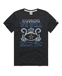 Homage Men's and Women's Dallas Cowboys 2026 Nfl Schedule Relaxed-Fit Queen T-Shirt