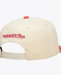 Mitchell & Ness Men's and Women's Cream/Red Houston Rockets Faded Pro Snapback Hat