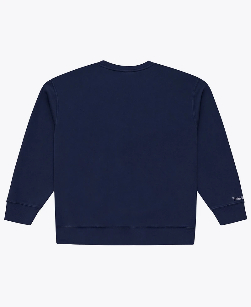 Mitchell & Ness Men's Navy Chicago Bears Core Essentials Micro Logo Fleece Sweatshirt