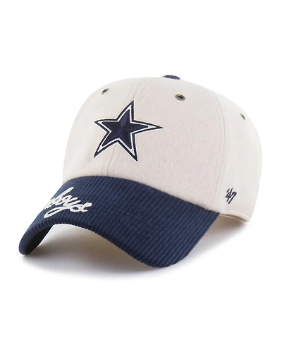 '47 Brand Women's Natural/Navy Dallas Cowboys Rope Script Clean Up Adjustable Hat