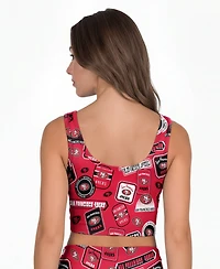 Concepts Sport Women's San Francisco 49ers Wireless Scoop Neck Grady Allover Print Bralette