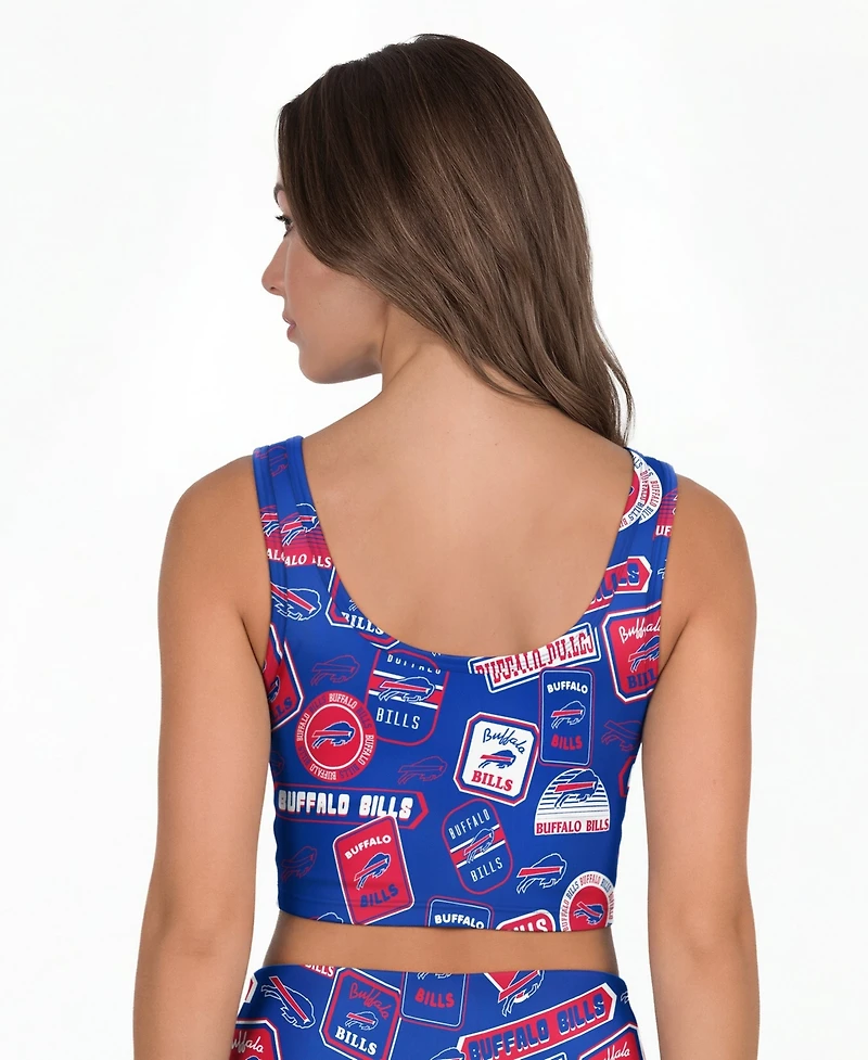 Concepts Sport Women's Buffalo Bills Grady Allover Print Wireless Unlined Full-Coverage Bralette
