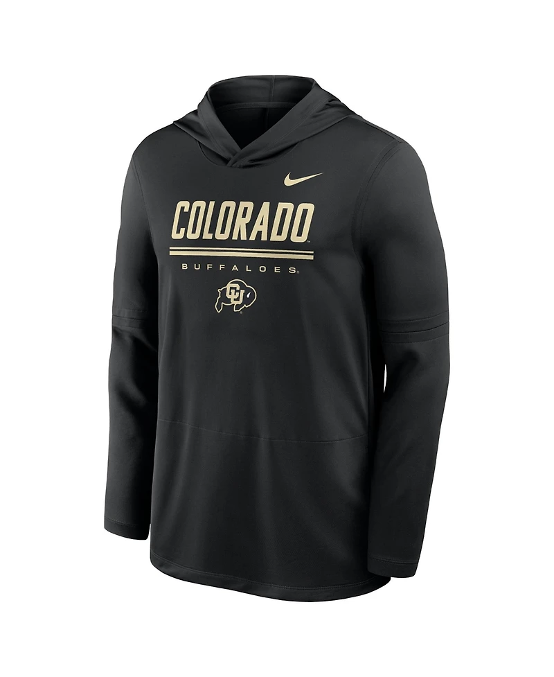 Nike Men's Colorado Buffaloes 2026 Sideline Long-Sleeve Dri-fit Hooded Sweatshirt