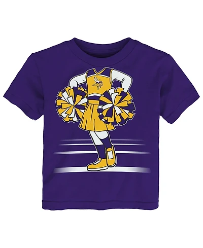 Outerstuff Toddler Girls' 2T-5T Game Fit Minnesota Vikings Crewneck Short-Sleeve T-Shirt