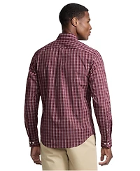 Lands' End Men's Long Sleeve Tailored Fit Travel Kit Shirt